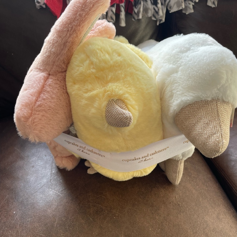 Cupcakes & Cashmere Faux Fur Tabbit, Chick, & Sheep Pillows
